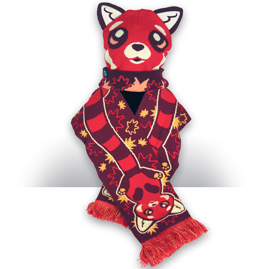 Red Panda Hat and Scarf